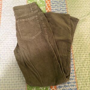 Olive Corduroy Women Jeans